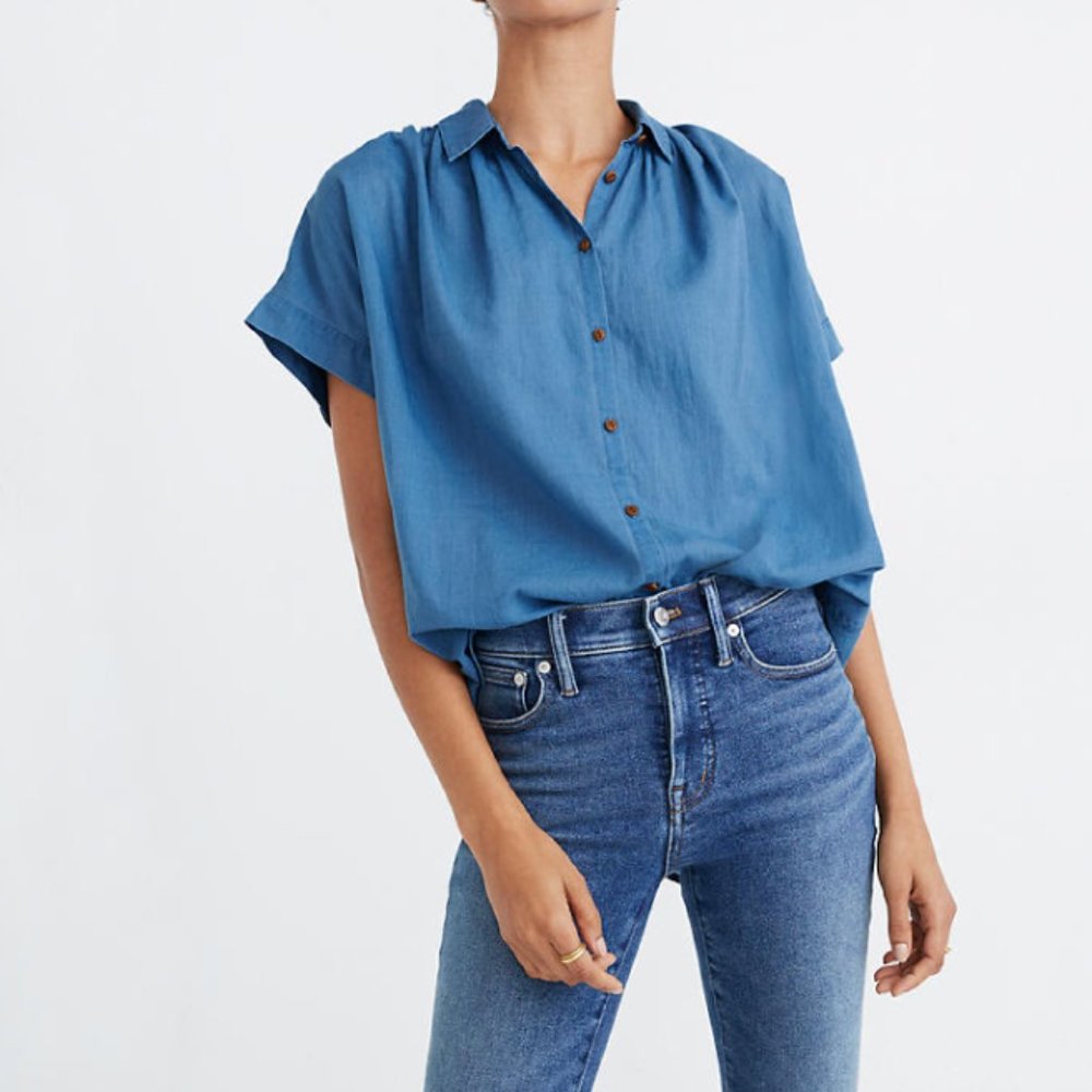 Madewell Chambray Central Drapey Shirt